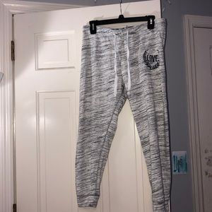 grey love sweatpants